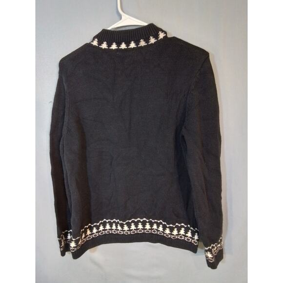 Christopher & Banks; Navy Christmas sweater - Picture 4 of 7